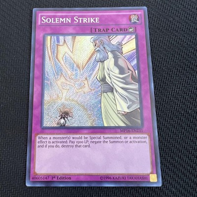 Solemn Strike Secret Rare MP16-EN231 Yu-Gi-Oh 2016 Mega Tin English Version-image