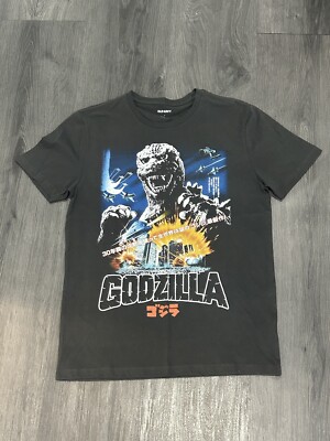 Vintage Godzilla Shirt - Classic Vintage Godzilla Image With Kanji - Small-image
