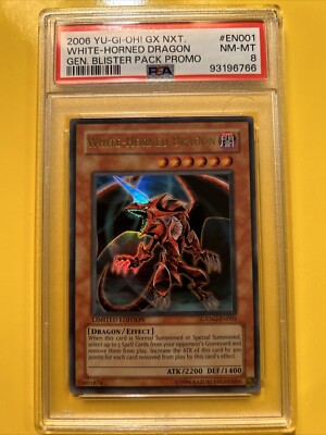 YuGiOh WHITE-HORNED DRAGON #GXNG-EN001🔥PSA 8 NM-MT🔥LIMITED ED-2006 ULTRA RARE-image