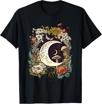 Aesthetic Goblincore and dark Cottagecore Mushroom T-Shirt-image