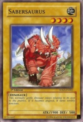 Sabersaurus - 5DS2-EN002 - Common - 1st Edition NM YuGiOh!  Starter Deck Cards-image