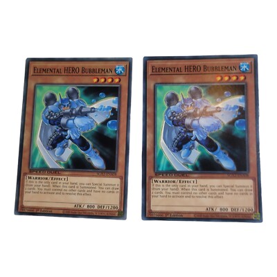2 Elemental Hero Bubbleman SGX2 ENA08 Speed Duel GX 1st Edition Pair Secret Pair-image