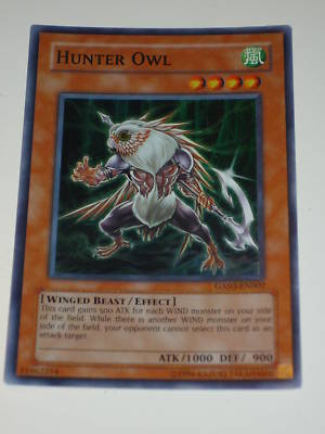 Yu-Gi-Oh S.RARE HOLO CARD GX03-EN002 HUNTER OWL YUGIOH-image