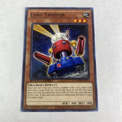 Yugioh Card Trooper SGX4-ENA03 Common 1st Edition Speed Duel Midterm Destruction-image