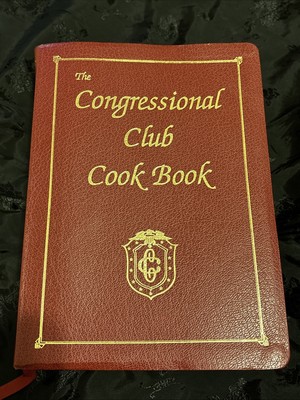 The Congressional Club Cook Book 1993 Hillary Clinton Edition Red Faux Leather-image