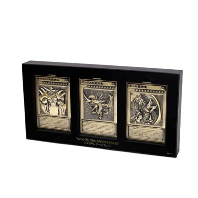 YuGiOh Duel Monsters Egyptian God Cards Metal Relief Set Zinc Alloy MV001 Japan-image