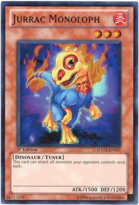 Yu-Gi-Oh Card - HA02-EN037 - JURRAC MONOLOPH (super rare holo) - NM/Mint-image
