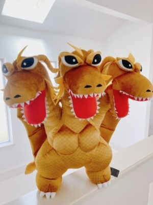 King Ghidorah BIG Size Plush Toy Cushion Monster Doll GODZILLA JP series-image