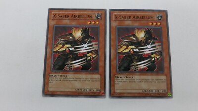 2x X-SABER AIRBELLUM  5DS2-EN019   1ST EDITION COMMON YUGIOH  NM / UNPLAYED-image