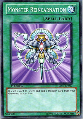 Monster Reincarnation 5DS3-EN027 Yu-Gi-Oh! Light Play 1st Edition-image