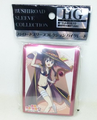 Konosuba Megumin Card Sleeves 60pcs 92x67mm Bushiroad Unused Deck Protector-image
