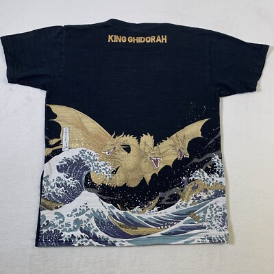 Godzilla Ukiyo-e King Ghidorah Printing T-shirt size Medium GZUT-008 JAPAN-image