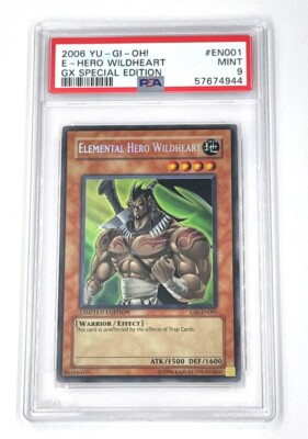  Yugioh Elemental Hero Wildheart GSE-EN001 GX Special Edition PSA 9-image