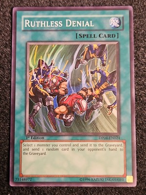 Ruthless Denial DP04-EN024 Super Rare Yugioh GX Card 1st Edition NM-image