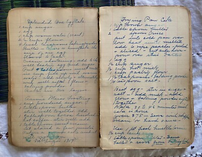 ANTIQUE hand written RECIPE 100 + collection COOKBOOK 1900 -1920s  + CLIPPINGS-image