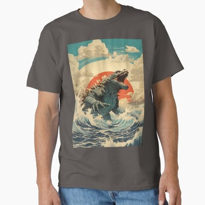 Raging Godzilla in Ocean #2 Classic T-Shirt T-Shirt Made in US/AUS Size S-2XL-image