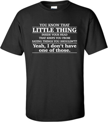 Little Thing Inside Your Head Funny Basic Cotton T-Shirt-image