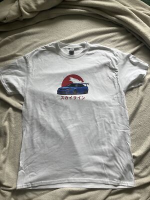Nissan GTR-34 Godzilla Tee Shirt (Size L)-image