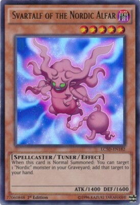 YGO-3x-Near Mint-Svartalf of the Nordic Alfar - LC5D-EN182 - Ultra Rare - 1st Ed-image