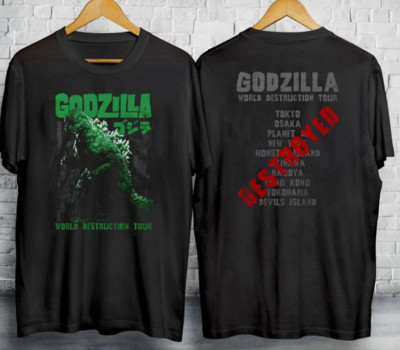 Godzilla World Destruction Tour T Shirt Licensed Pop Culture Movie S-4XL-image