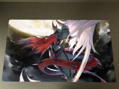WVICM GX TCG Playmat Elemental Hero Flame Wingman CCG Card Game Play Mat Pad-image