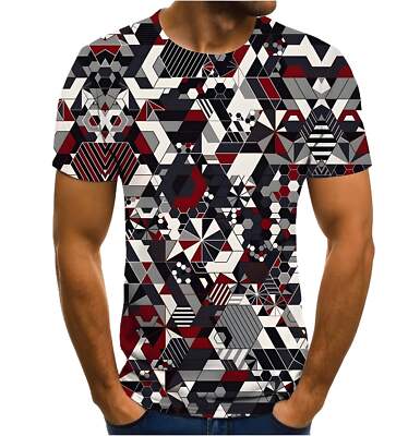 3D Camouflage Short Sleeve T-Shirt for Men and Women Casual Cotton Pullover Roun-image