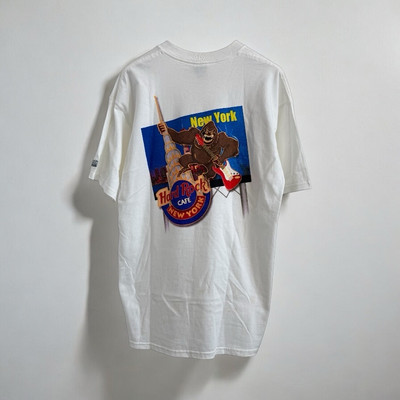 Vintage 90s Hard Rock Cafe New York King Kong White Heavy T Shirt NOS Sz XL-image