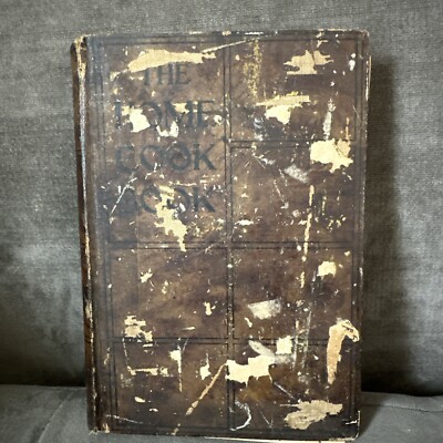 Home Cook Book Ladies Toronto  1877 Cookbook Leather Rebound Vintage Circa 1927-image