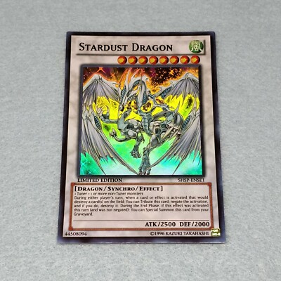 Yugioh 5D's Stardust Dragon SHSP Limited Ed Super Rare Original Art Signer NM-image