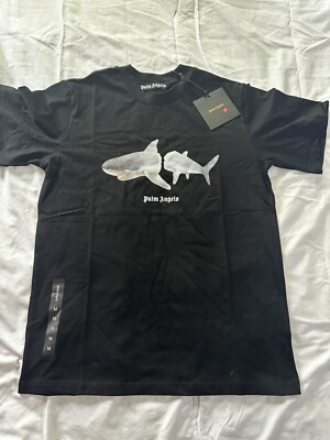 Palm Angels Collab oversize T-shirt Black New Sz Med Gallery Dept Shark Bite Atl-image
