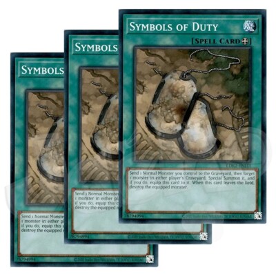Yugioh - Symbols of Duty x 3 - NM - Plus Free Holographic Card-image