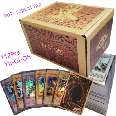 112Pcs Yu Gi Oh Cards Anime Holographic English Card Wing Dragon Giant Soldier-image