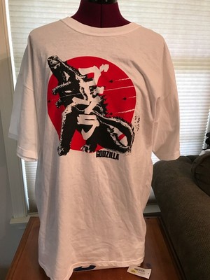 NEW NWT GODZILLA JAPANESE RED CIRCLE 100% COTTON T-SHIRT TEE TOHO CO.-image