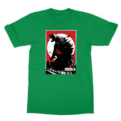Godzilla Japanese Movie Poster Retro Japan Vintage Cool Gift Men's T-Shirt-image