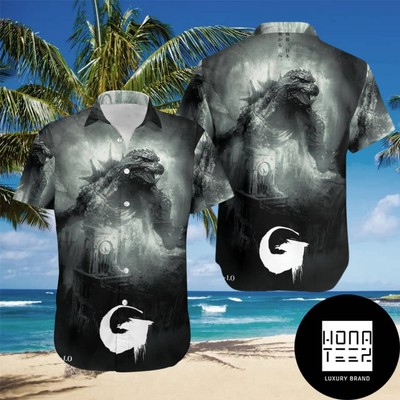 Godzilla Minus One An Official New Poster Black And White Fan Gifts Hawaiian Sh-image