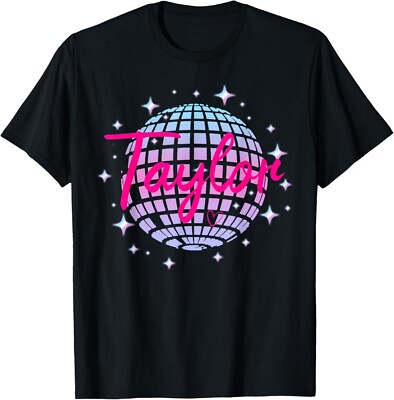 Taylor Personalized Name I Love Taylor Girl Groovy 70's 80's T-Shirt-image