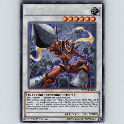 Yugioh Drill Warrior LC5D-DE038 1st Edition Secret Rare Holo - MP-LP-image