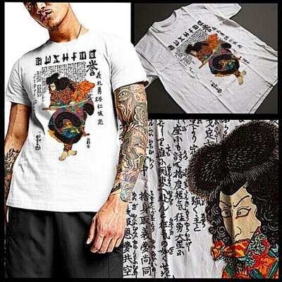 Samurai T-Shirt Bushido Code Ronin blade Hanzo Warrior Japanese Kanji Edo tee-image