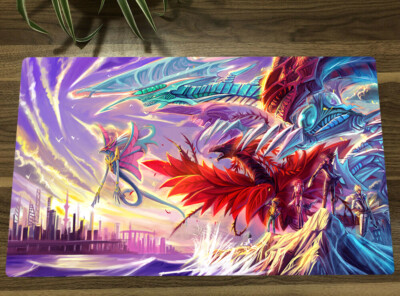 WVICM 5d's Playmat Black Rose Dragon CCG TCG Mat Card Gaming Play Mat Pad-image