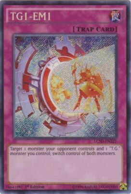Yugioh! LP TG1-EM1 - LC5D-EN221 - Secret Rare - 1st Edition Lightly Played, Engl-image