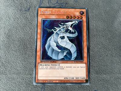 YuGiOh Cyber Dragon SGX1-ENG01 Secret Rare 1st Edition Near Mint Speed Duel GX-image