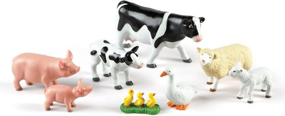 Learning Resources Jumbo Farm Animals Mommas and Babies - 8 Multicolor -image