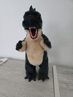 Vintage Jamina World 1987 REX Plush Electronic Red Eyes Dinosaur  Non-working-image