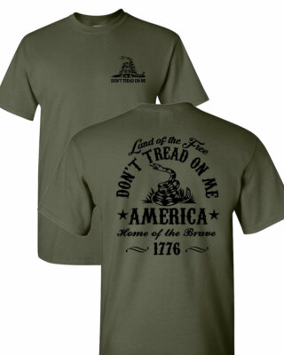 Don't tread on me t-shirt 2nd amendment tees rattle snake t-shirt-image