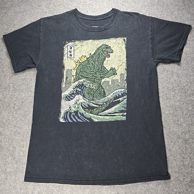 Godzilla Movie  T Shirt Mens Black Size M-image
