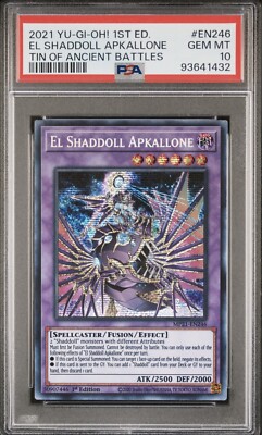2021 PSA 10 YUGIOH ANCIENT BATTLES 1ST ED EL SHADDOLL APKALLONE 💫-image