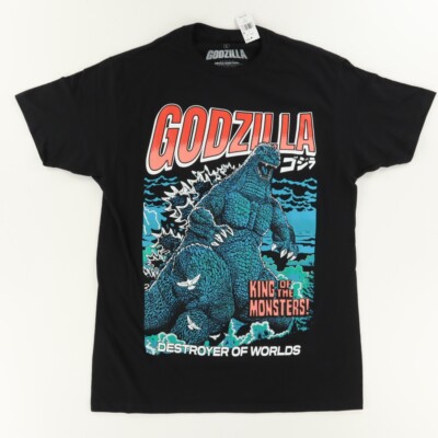 Godzilla Double Sided Solid T-Shirt Black Men's L-image