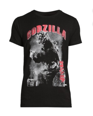 GODZILLA Men’s M (38-40) Graphic T-Shirt Short Sleeve Officially Licensed Black-image