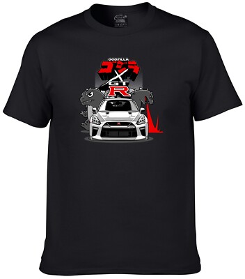 JAPANESE JDM GT-R R35 SKYLINE GODZILLA INSPIRED PRINTED T-SHIRT-image