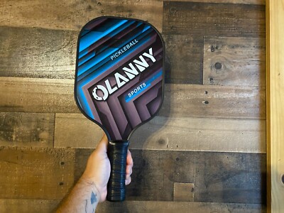Olanny Pickleball Paddle Graphite Blue Brown Black Fiber Face Polymer Sports-image